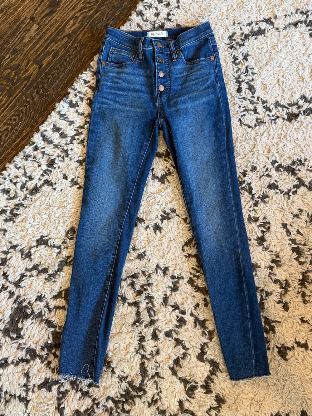 Madewell 9” Mid-Rise Skinny Jeans with Button Fly